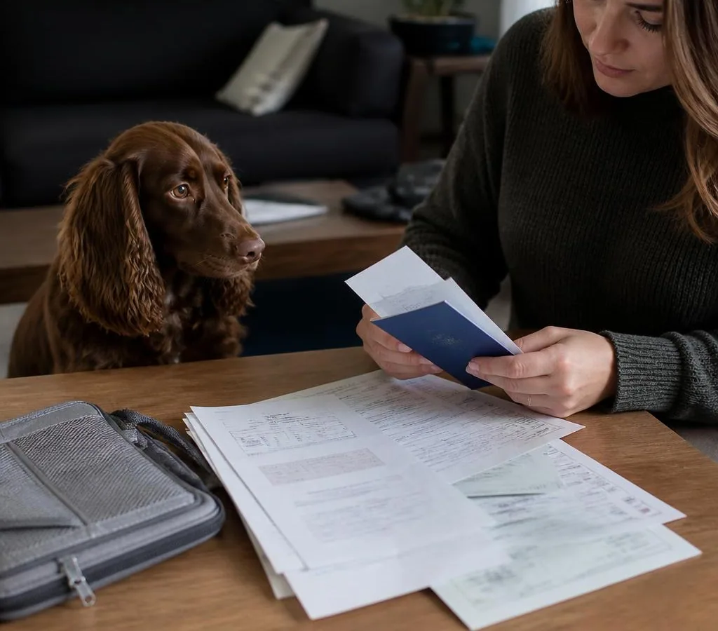 Pet travel documents arranged for a dog or cat entering Great Britain