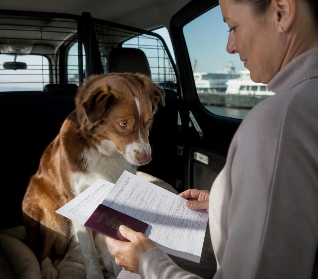 Pet travel documents arranged for a dog or cat entering Great Britain