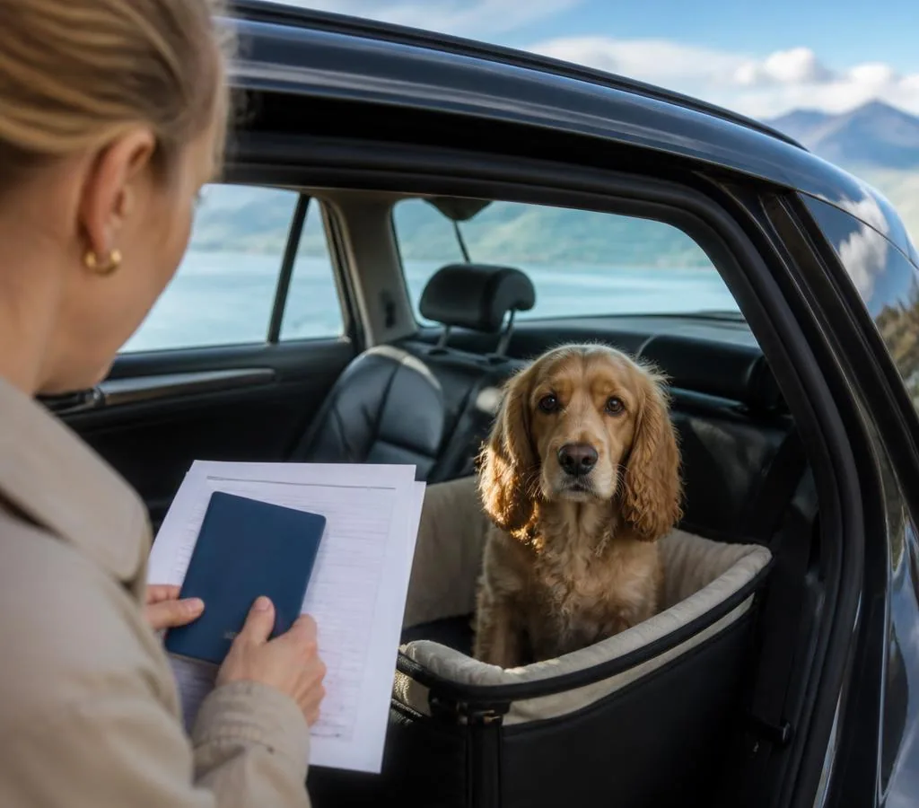 Pet travel documents arranged for a dog or cat entering Great Britain