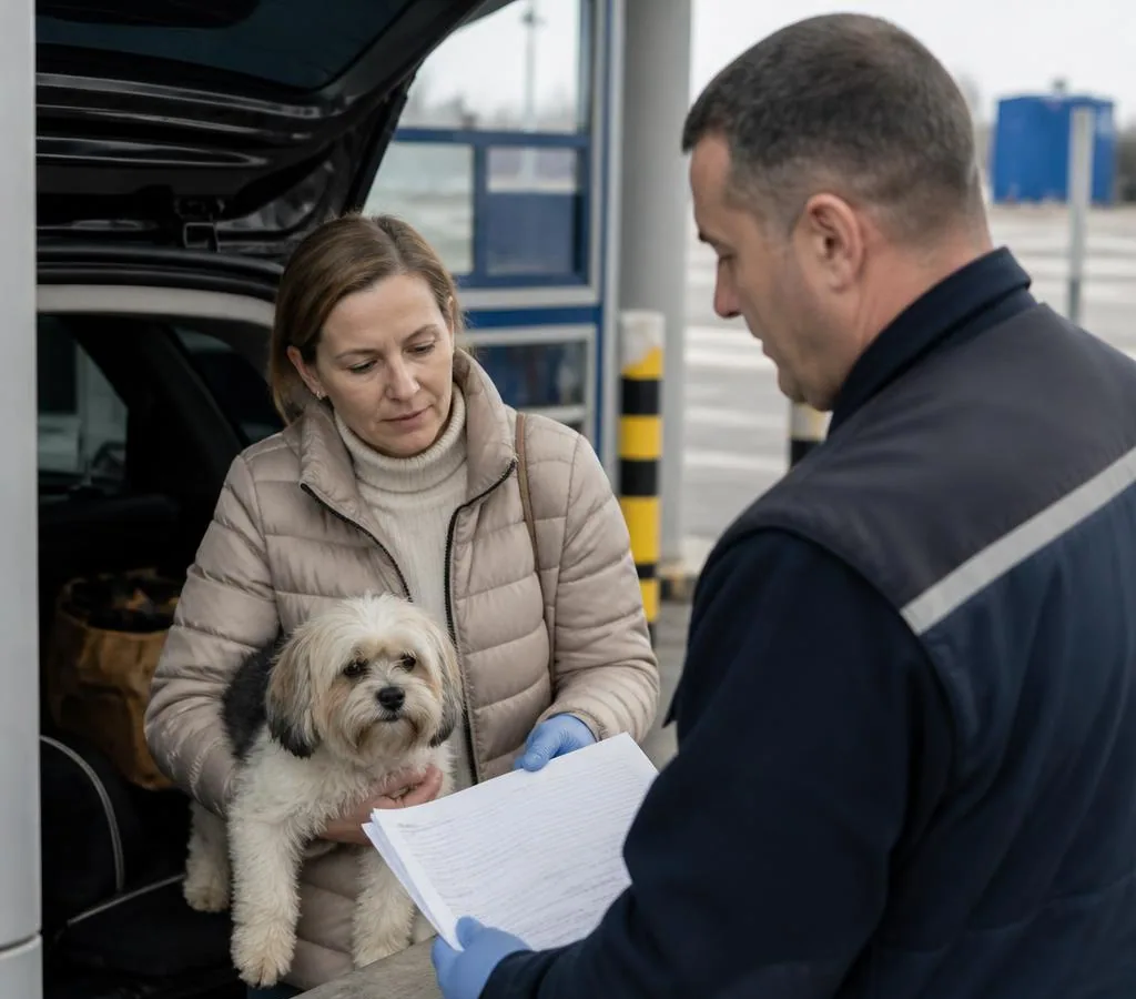 Pet travel documents arranged for a dog or cat entering Great Britain