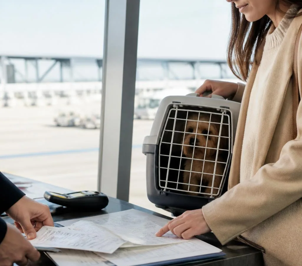 Pet travel documents arranged for a dog or cat entering Great Britain