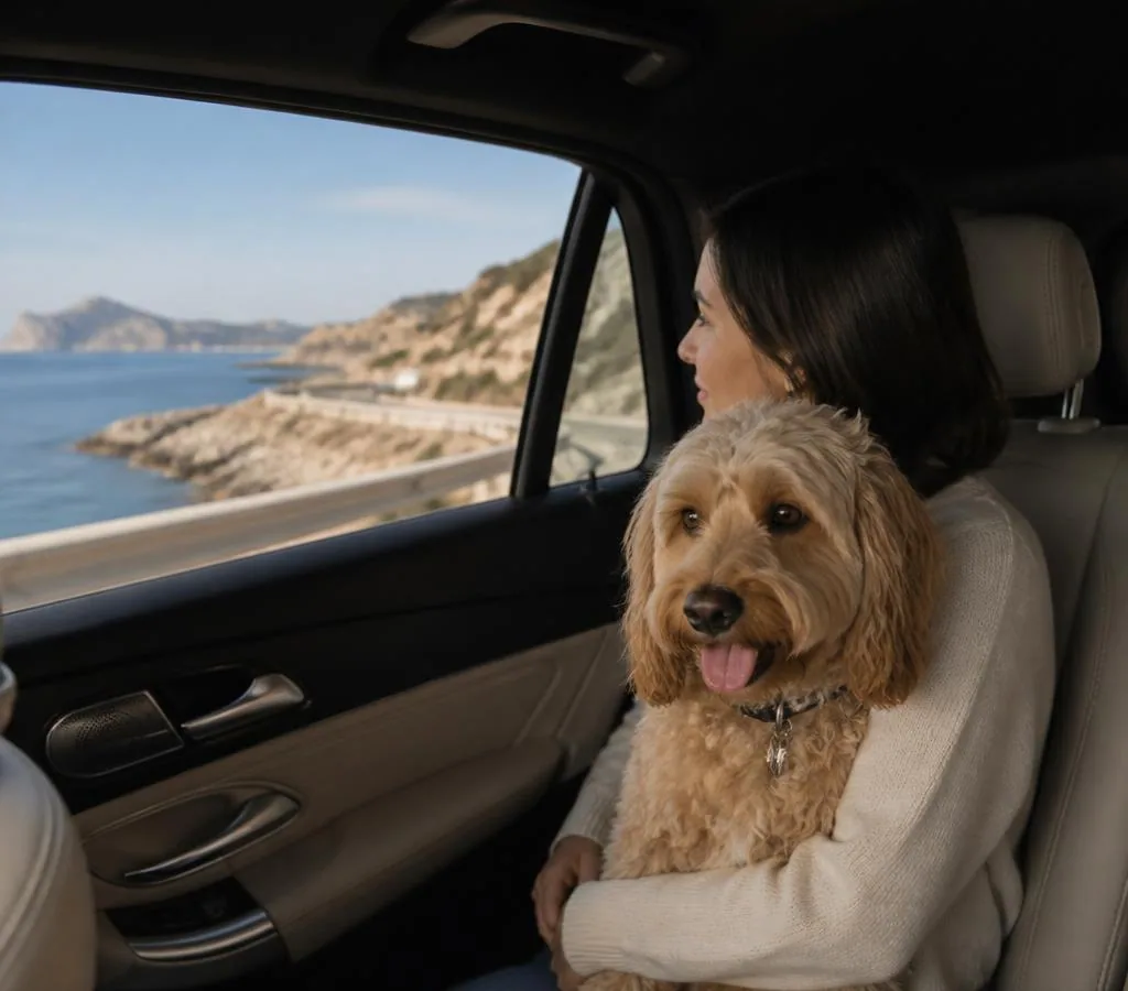 Dog travelling with its owner in a private vehicle from Marseille towards the UK
