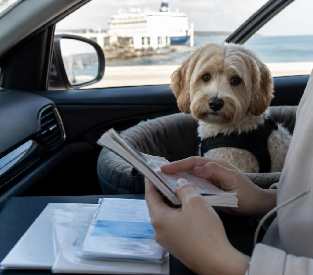 Pet travel documents arranged for a dog or cat entering Great Britain