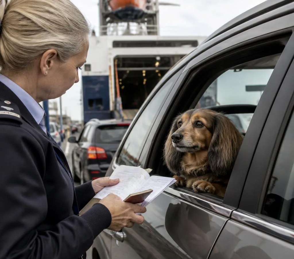 Pet travel documents arranged for a dog or cat entering Great Britain