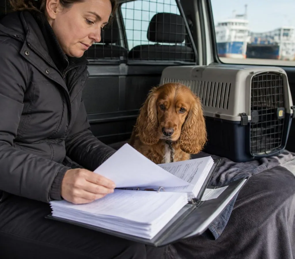 Pet travel documents prepared for a dog or cat travelling to Great Britain
